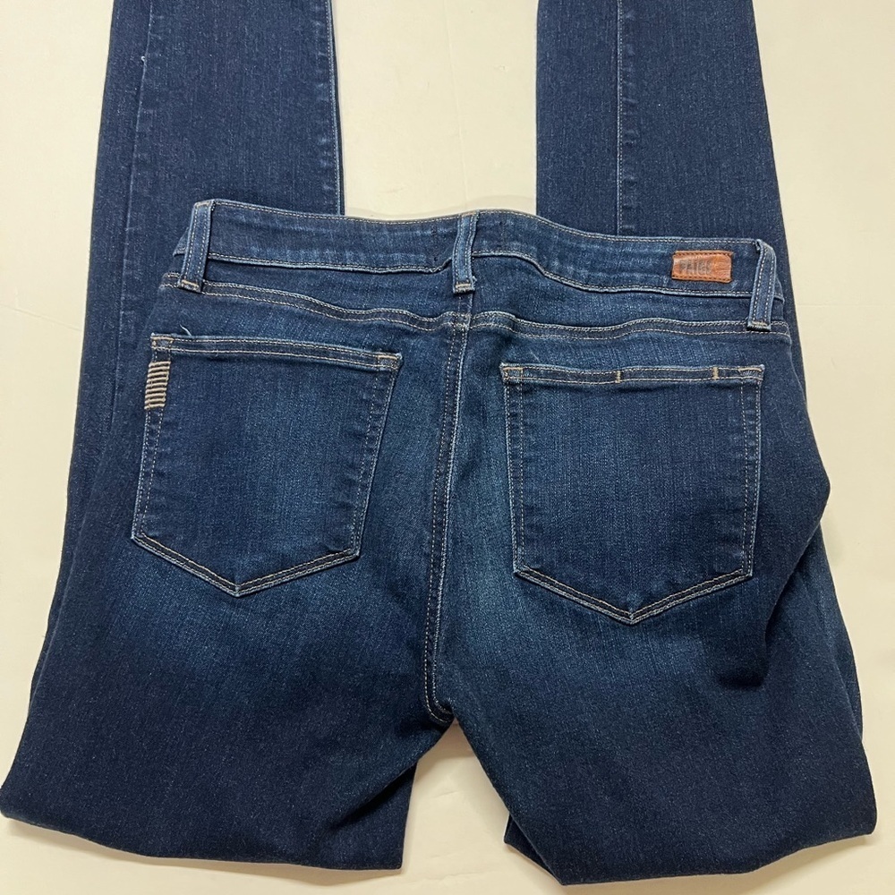 PAIGE Womens Dark Reagan Wash Skyline Skinny Stretch Jeans Size 30 - Picture 3 of 7